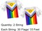 2 Packs Progress Rainbow Gay Pride Flag Banner String LGBTQ Inclusive Bunting Flags,66 Feet 60 Flags